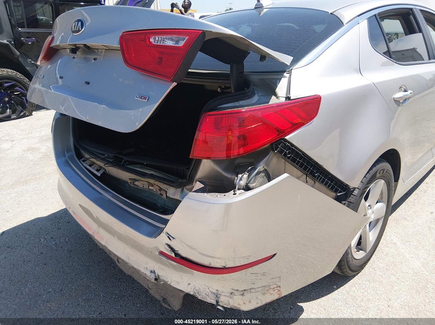 2015 Kia Optima VIN KNAGM4A75F5535548 IAAI salvage auction — REAR END, Salvage (Illinois), sold $375 on 2026-07-14 (photo 6)
