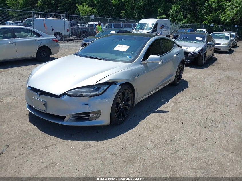 2017 Tesla Model s VIN 5YJSA1E22HF183744 IAAI salvage auction — FRONT & REAR, Salvage Title, sold $6,975 on 2026-07-23 (photo 2)
