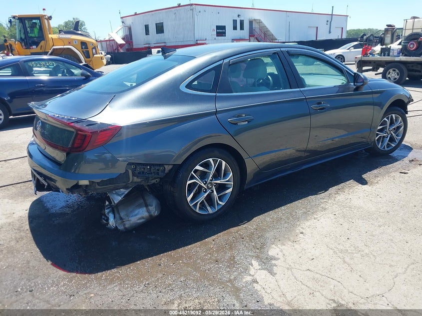 2023 Hyundai Sonata VIN KMHL64JA9PA258754 IAAI salvage auction — LEFT SIDE, Salvage Title, sold $2,000 on 2026-07-22 (photo 4)