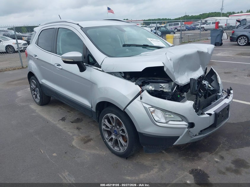 2021 Ford Ecosport VIN MAJ3S2KE8MC443972 IAAI salvage auction — FRONT END, Salvage Title, sold $1,850 on 2026-07-08 (photo 1)