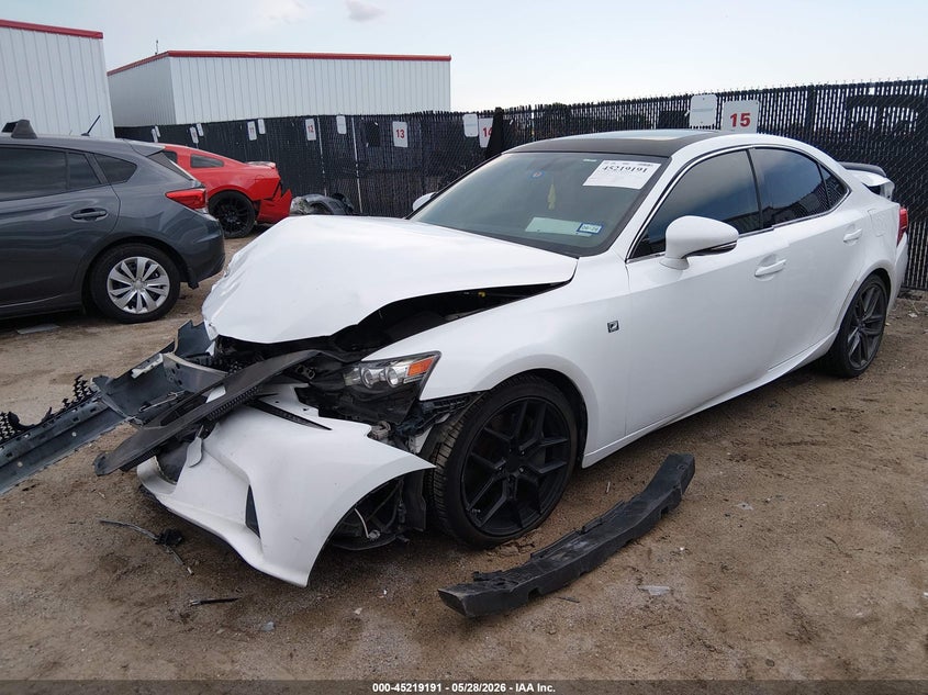 2016 Lexus Is VIN JTHCM1D24G5014837 IAAI salvage auction — FRONT & REAR, Salvage Title, sold $1,025 on 2026-07-14 (photo 2)