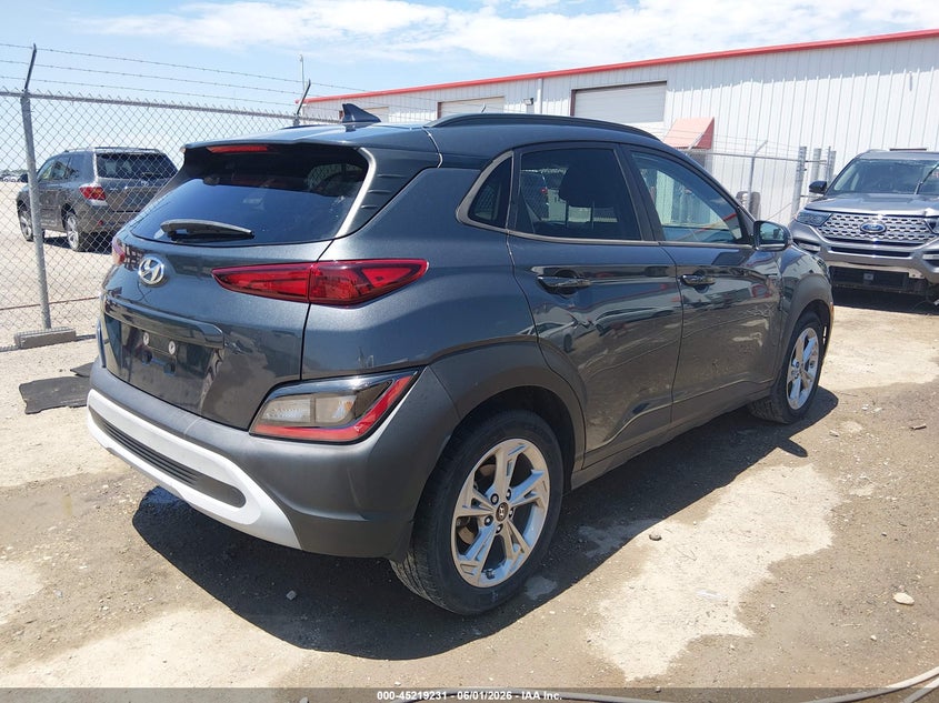 2022 Hyundai Kona VIN KM8K62AB7NU814063 IAAI salvage auction — HAIL, Salvage (Kansas), sold $5,950 on 2026-07-24 (photo 4)