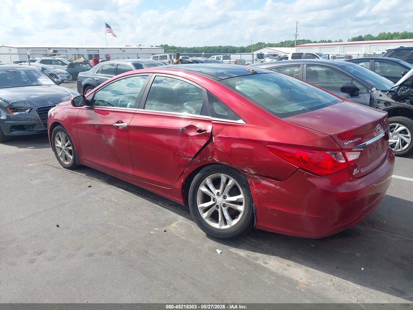 2013 Hyundai Sonata VIN 5NPEC4AC8DH734116 IAAI salvage auction — LEFT REAR, Salvage (North Carolina), sold $875 on 2026-07-08 (photo 3)