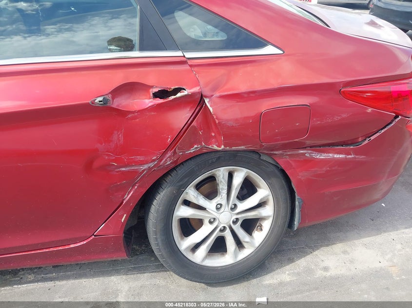 2013 Hyundai Sonata VIN 5NPEC4AC8DH734116 IAAI salvage auction — LEFT REAR, Salvage (North Carolina), sold $875 on 2026-07-08 (photo 6)