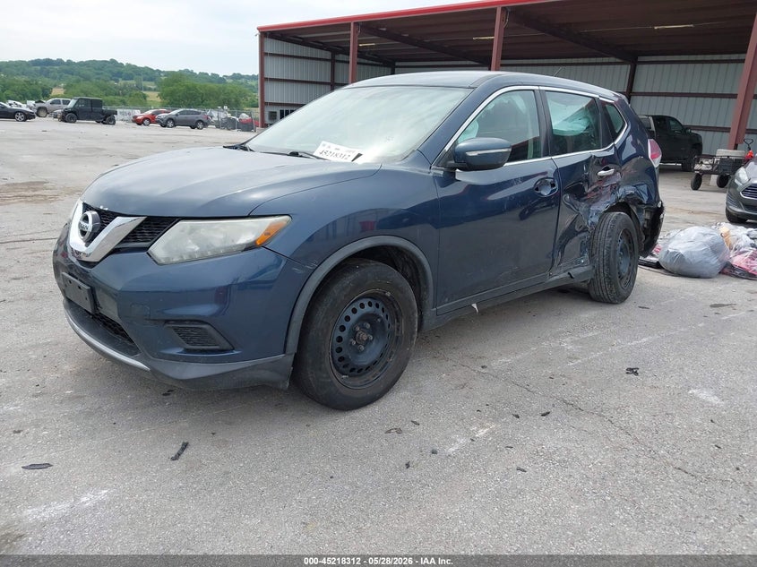 2015 Nissan Rogue VIN KNMAT2MV8FP539964 IAAI salvage auction — LEFT REAR, Salvage (Missouri), sold $500 on 2026-07-30 (photo 2)
