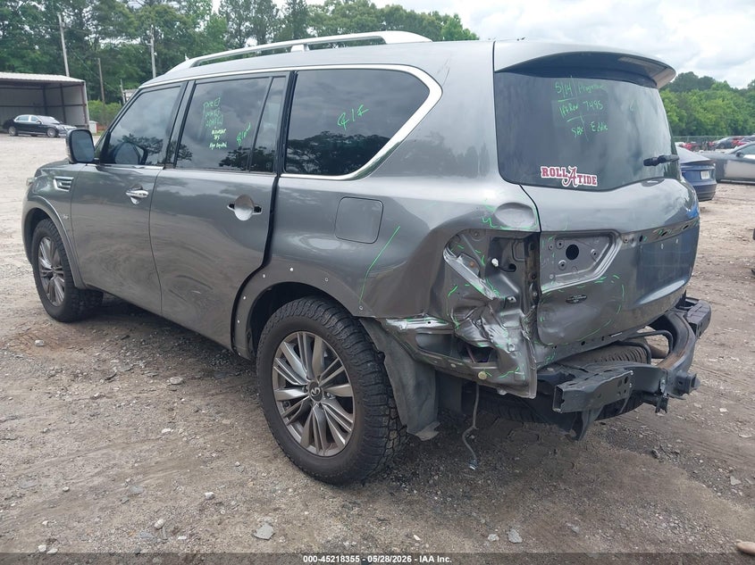 2020 Infiniti Qx80 VIN JN8AZ2NF3L9704460 IAAI salvage auction — REAR END, Salvage (Georgia), sold $9,600 on 2026-07-31 (photo 3)