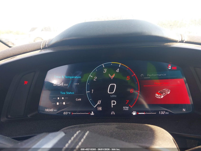 2025 Chevrolet Corvette VIN 1G1YC3D40S5103880 IAAI salvage auction — FRONT END, Rebuildable (Florida), sold $36,600 on 2026-07-06 (photo 7)