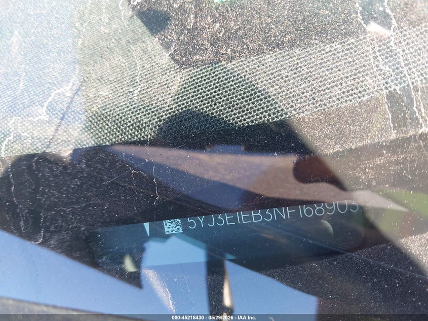 2022 Tesla Model 3 VIN 5YJ3E1EB3NF168903 IAAI salvage auction — SIDE, Salvage Title, sold $3,550 on 2026-07-24 (photo 9)