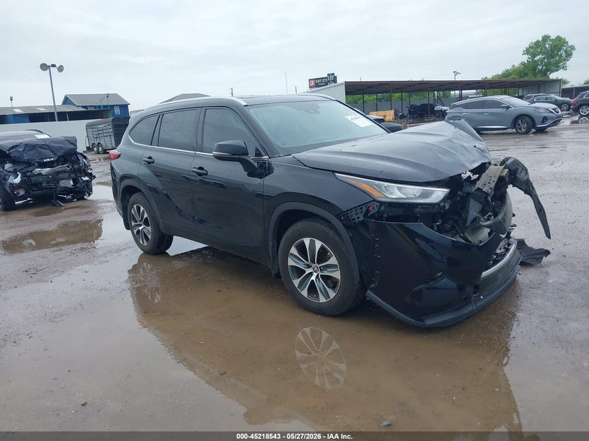2020 Toyota Highlander VIN 5TDGZRAH4LS015499 IAAI salvage auction — FRONT END, Salvage (Texas), sold $4,850 on 2026-07-29 (photo 1)