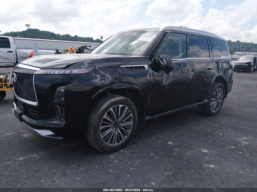 2025 Infiniti Qx80 VIN JN8AZ3DB3S9405098 IAAI salvage auction — LEFT SIDE, Salvage (Illinois), sold $40,800 on 2026-08-10 (photo 2)