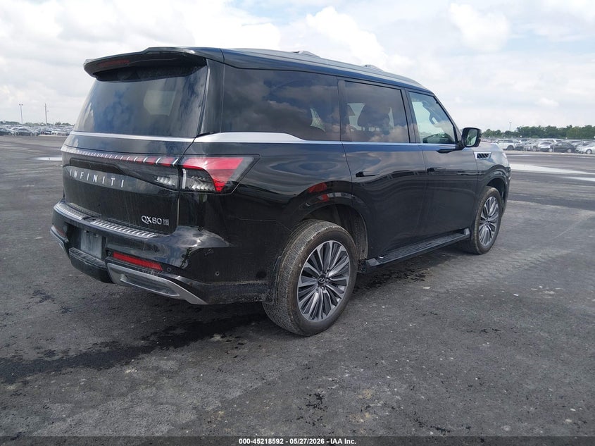2025 Infiniti Qx80 VIN JN8AZ3DB3S9405098 IAAI salvage auction — LEFT SIDE, Salvage (Illinois), sold $40,800 on 2026-08-10 (photo 4)