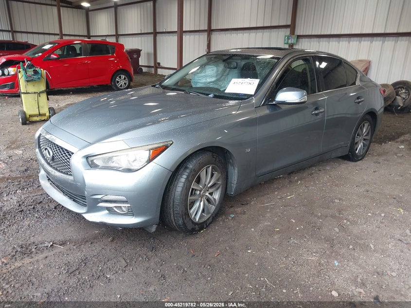 2015 Infiniti Q50 VIN JN1BV7AR6FM419393 IAAI salvage auction — Theft, Salvage, sold $1,525 on 2026-07-10 (photo 2)