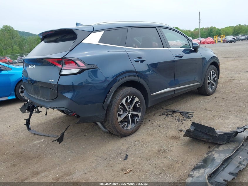2025 Kia Sportage VIN KNDPVCDG3S7264378 IAAI salvage auction — REAR END, Salvage Title, sold $12,900 on 2026-07-10 (photo 4)