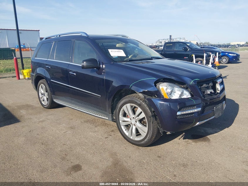 2012 Mercedes-benz Gl-klasse VIN 4JGBF7BE8CA778615 IAAI salvage auction — FRONT END, Salvage Title, sold $350 on 2026-07-27 (photo 1)
