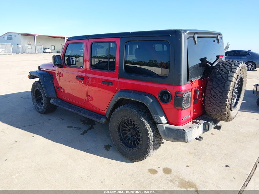 2020 Jeep Wrangler / VIN 1C4HJXDG7LW185990 IAAI salvage auction — LEFT FRONT, Salvage (Texas), sold $5,100 on 2026-07-18 (photo 3)