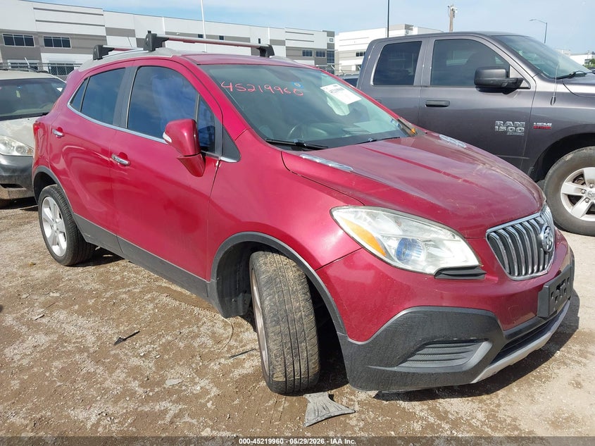 2015 Buick Encore VIN KL4CJASB8FB121087 IAAI salvage auction — FRONT END, Salvage Title, sold $875 on 2026-07-07 (photo 1)