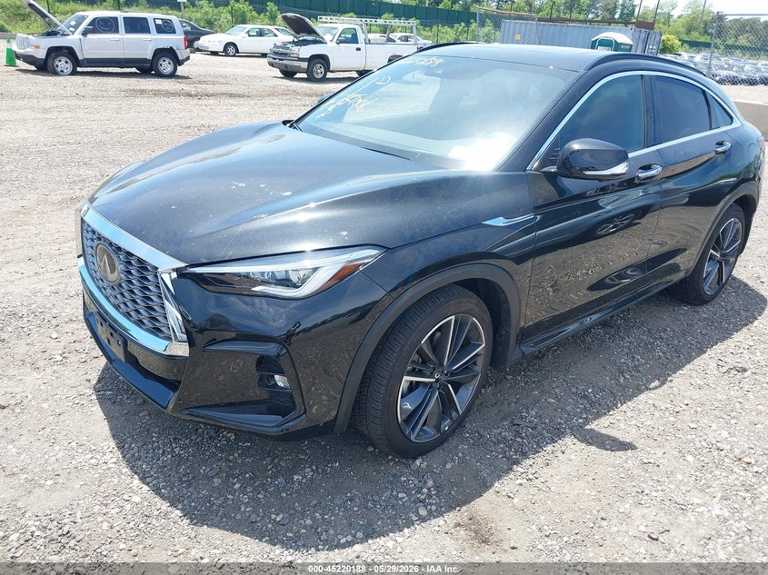 2023 Infiniti Qx55 VIN 3PCAJ5LR2PF124758 IAAI salvage auction — WATER/FLOOD, Salvage Title, sold $12,375 on 2026-07-07 (photo 2)