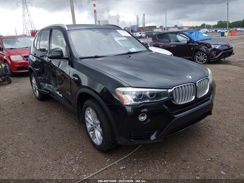 2016 BMW X3 VIN 5UXWX9C52G0D69116 IAAI salvage auction — RIGHT SIDE, Salvage Title, sold $2,000 on 2026-07-15 (photo 1)