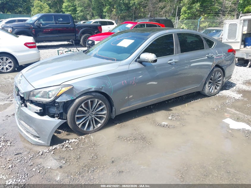 2016 Hyundai Genesis VIN KMHGN4JE9GU121254 IAAI salvage auction — LEFT FRONT, Salvage Title, sold $1,950 on 2026-07-22 (photo 2)