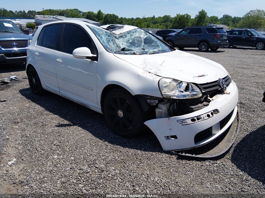 2007 Volkswagen Rabbit VIN WVWDR71K87W237245 IAAI salvage auction — FRONT END, Salvage (South Carolina), sold $300 on 2026-07-07 (photo 1)