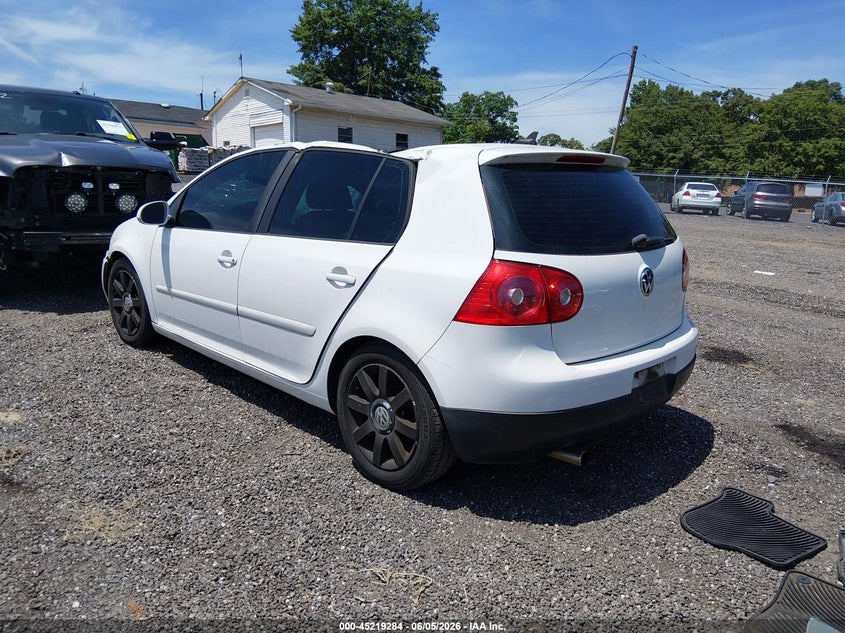 2007 Volkswagen Rabbit VIN WVWDR71K87W237245 IAAI salvage auction — FRONT END, Salvage (South Carolina), sold $300 on 2026-07-07 (photo 3)