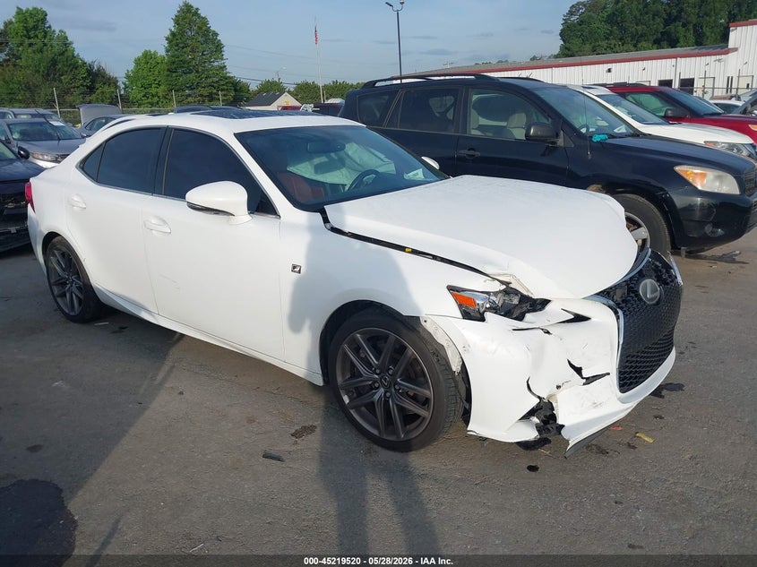 2016 Lexus Is VIN JTHBA1D24G5033716 IAAI salvage auction — FRONT END, Salvage Title, sold $3,500 on 2026-07-20 (photo 1)
