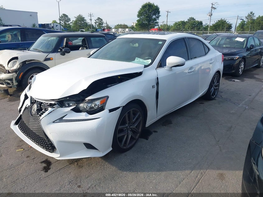 2016 Lexus Is VIN JTHBA1D24G5033716 IAAI salvage auction — FRONT END, Salvage Title, sold $3,500 on 2026-07-20 (photo 2)
