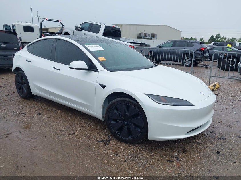 2024 Tesla Model 3 VIN 5YJ3E1EBXRF734271 IAAI salvage auction — REAR END, Original (Texas), sold $22,100 on 2026-07-08 (photo 1)