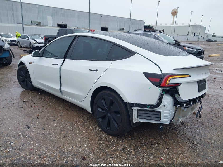 2024 Tesla Model 3 VIN 5YJ3E1EBXRF734271 IAAI salvage auction — REAR END, Original (Texas), sold $22,100 on 2026-07-08 (photo 3)