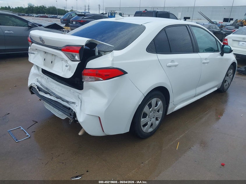 2021 Toyota Corolla VIN 5YFEPMAEXMP206909 IAAI salvage auction — REAR END, Original (Texas), sold $3,550 on 2026-07-30 (photo 4)