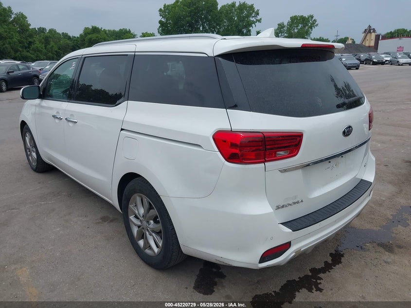 2019 Kia SEDONA VIN KNDMC5C19K6538707 IAAI salvage auction — HAIL, Salvage (Kansas), sold $10,500 on 2026-08-05 (photo 3)