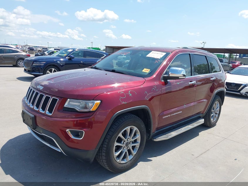 2016 Jeep Grand cherokee VIN 1C4RJEBG4GC314707 IAAI salvage auction — HAIL, Salvage Title, sold $4,900 on 2026-07-22 (photo 2)