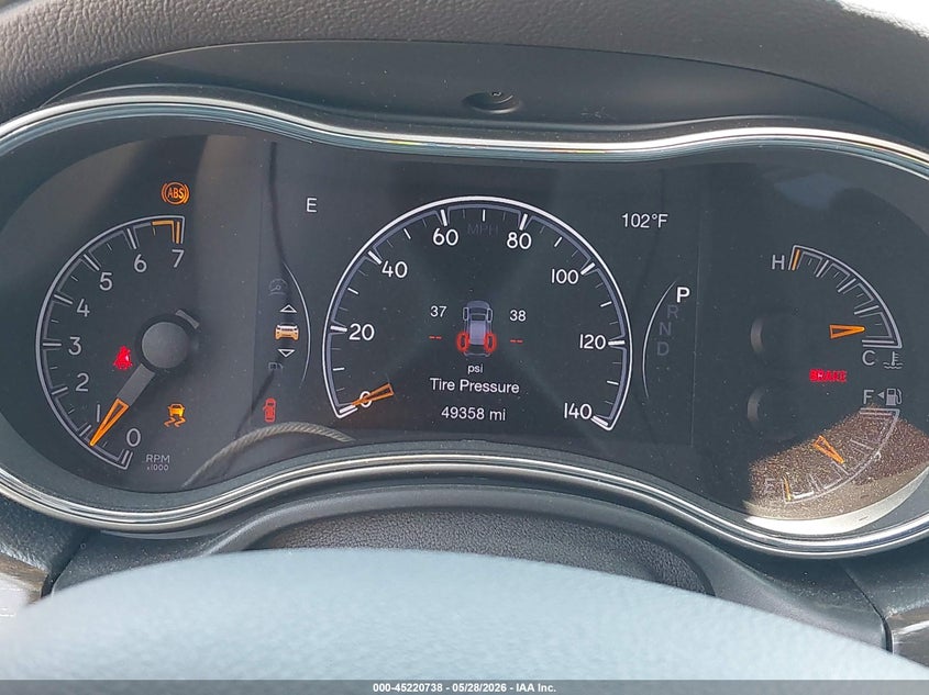 2016 Jeep Grand cherokee VIN 1C4RJEBG4GC314707 IAAI salvage auction — HAIL, Salvage Title, sold $4,900 on 2026-07-22 (photo 7)