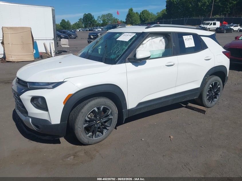2021 Chevrolet Trailblazer VIN KL79MPS20MB111531 IAAI salvage auction — FRONT END, Salvage Title, sold $2,950 on 2026-07-14 (photo 2)
