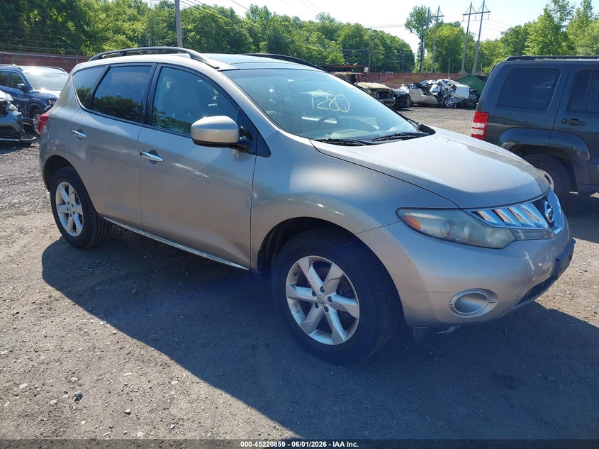 2010 Nissan Murano VIN JN8AZ1MW3AW111854 IAAI salvage auction — NORMAL WEAR, Clear (New Jersey), sold $475 on 2026-07-15 (photo 1)