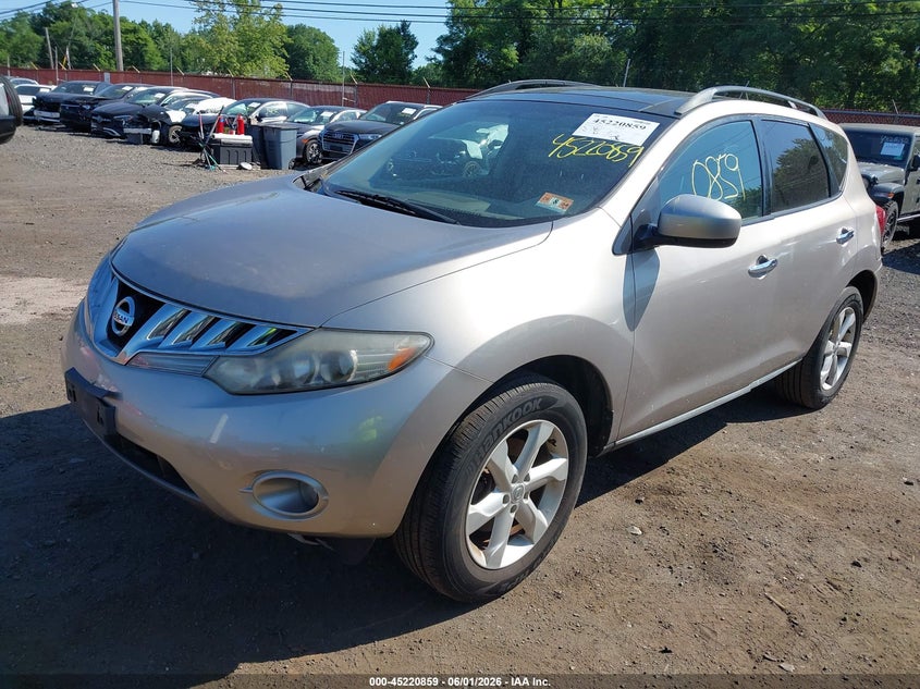 2010 Nissan Murano VIN JN8AZ1MW3AW111854 IAAI salvage auction — NORMAL WEAR, Clear (New Jersey), sold $475 on 2026-07-15 (photo 2)