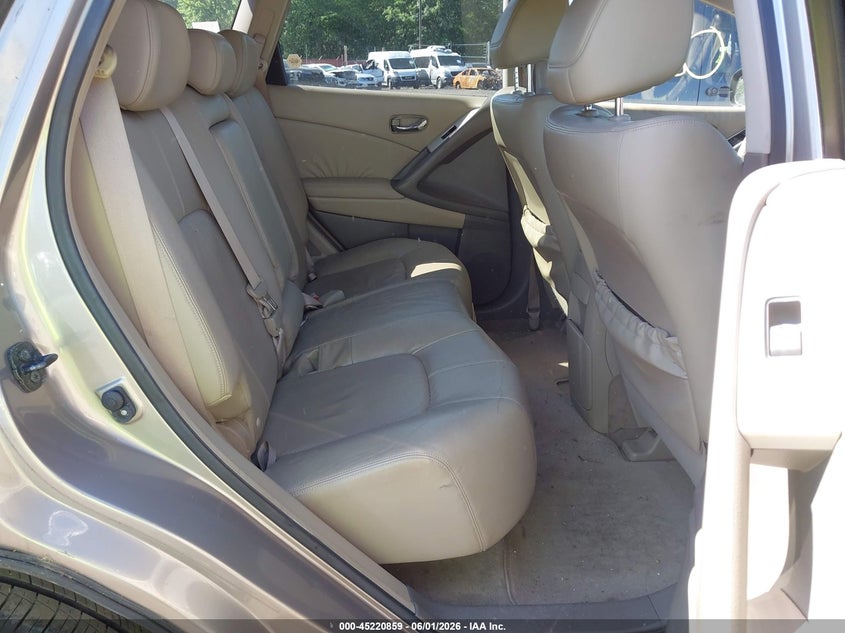 2010 Nissan Murano VIN JN8AZ1MW3AW111854 IAAI salvage auction — NORMAL WEAR, Clear (New Jersey), sold $475 on 2026-07-15 (photo 8)