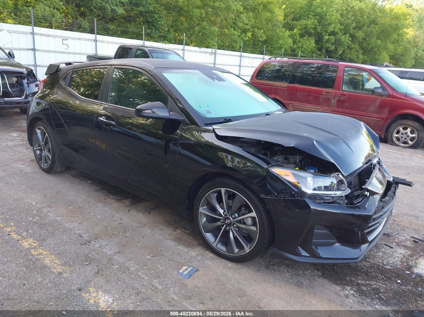 2020 Hyundai Veloster VIN KMHTG6AF2LU028423 IAAI salvage auction — FRONT END, Clear (Michigan), sold $1,150 on 2026-07-27 (photo 1)