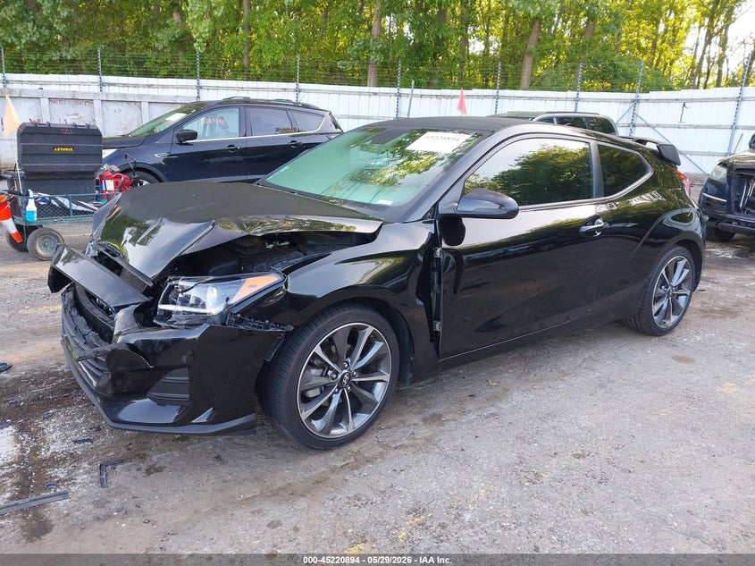 2020 Hyundai Veloster VIN KMHTG6AF2LU028423 IAAI salvage auction — FRONT END, Clear (Michigan), sold $1,150 on 2026-07-27 (photo 2)