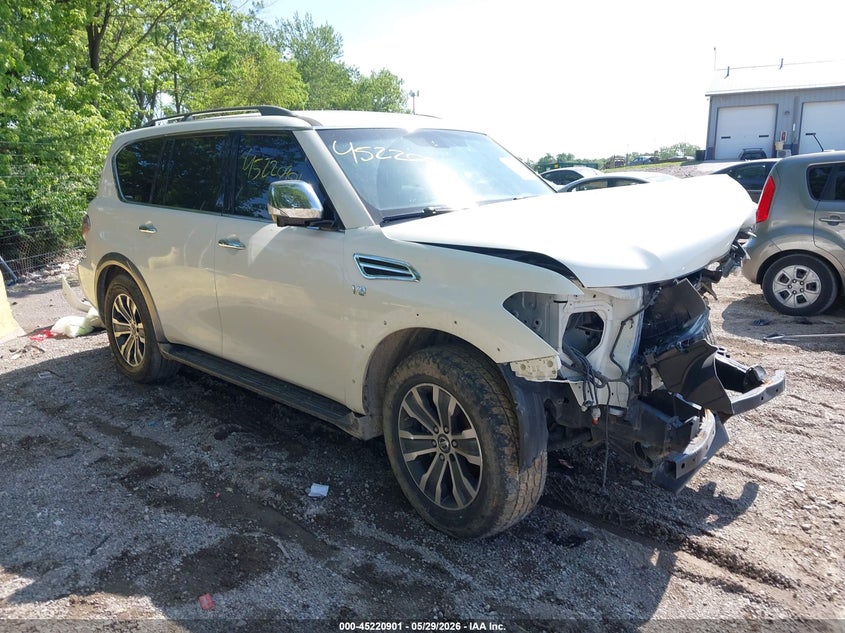 2017 Nissan Armada VIN JN8AY2NC4H9501108 IAAI salvage auction — FRONT END, Salvage Title, sold $1,750 on 2026-07-29 (photo 1)