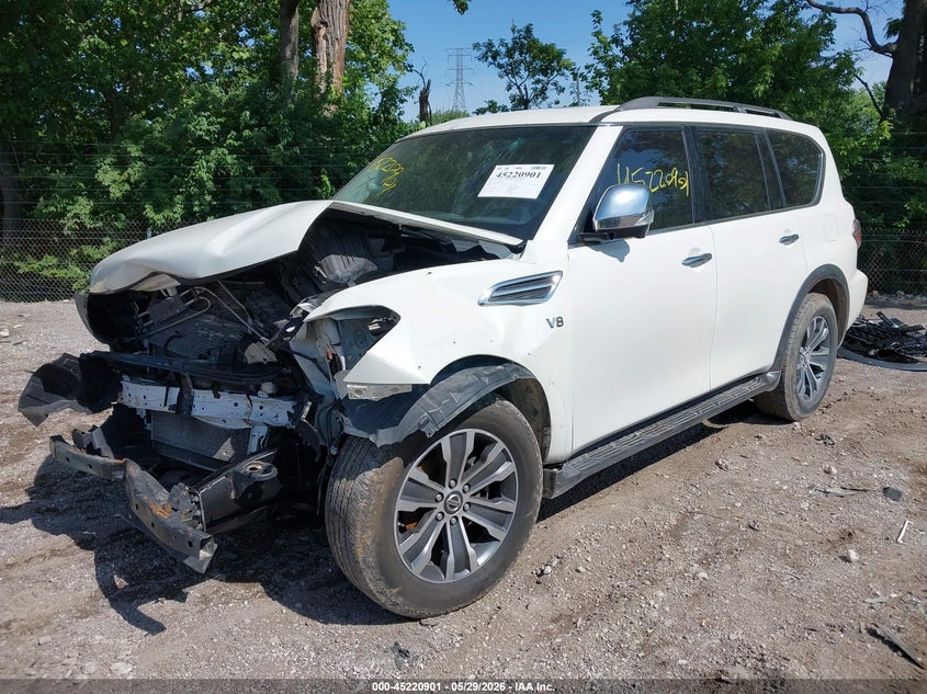 2017 Nissan Armada VIN JN8AY2NC4H9501108 IAAI salvage auction — FRONT END, Salvage Title, sold $1,750 on 2026-07-29 (photo 2)
