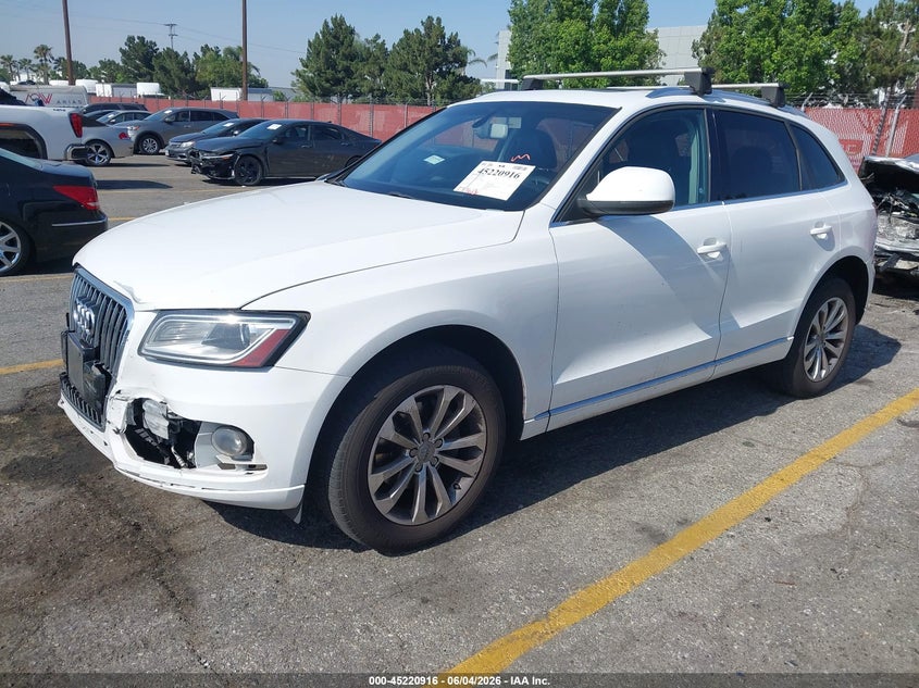 2013 Audi Q5 VIN WA1CFAFP9DA076400 IAAI salvage auction — FRONT END, Salvage Title, sold $1,100 on 2026-07-14 (photo 2)