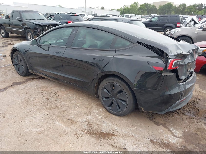 2025 Tesla Model 3 VIN 5YJ3E1EB0SF935506 IAAI salvage auction — REAR END, Salvage Title, sold $16,950 on 2026-07-15 (photo 3)