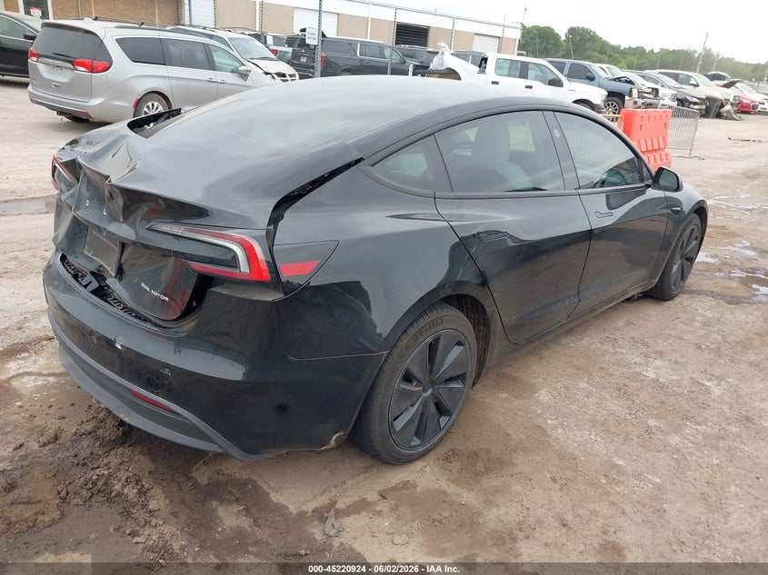 2025 Tesla Model 3 VIN 5YJ3E1EB0SF935506 IAAI salvage auction — REAR END, Salvage Title, sold $16,950 on 2026-07-15 (photo 4)