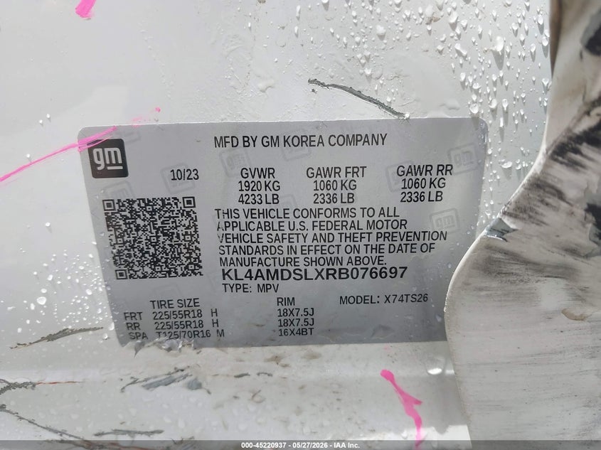 2024 Buick Encore gx VIN KL4AMDSLXRB076697 IAAI salvage auction — RIGHT SIDE, Salvage (Georgia), sold $5,775 on 2026-07-13 (photo 9)