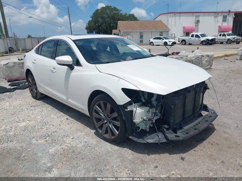 2018 Mazda 6 VIN JM1GL1VM2J1334999 IAAI salvage auction — FRONT END, Rebuildable (Florida), sold $775 on 2026-07-28 (photo 1)