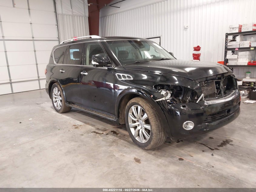 2014 Infiniti Qx80 VIN JN8AZ2NC1E9351189 IAAI salvage auction — FRONT END, Salvage Title, sold $3,100 on 2026-07-31 (photo 1)