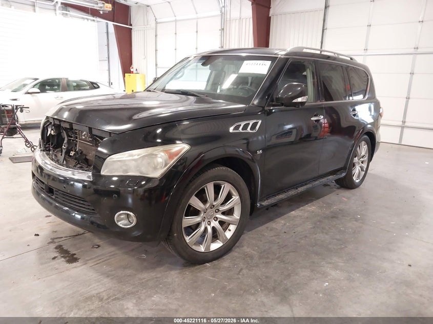 2014 Infiniti Qx80 VIN JN8AZ2NC1E9351189 IAAI salvage auction — FRONT END, Salvage Title, sold $3,100 on 2026-07-31 (photo 2)