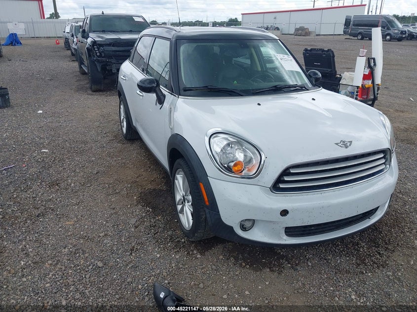2011 Mini VIN WMWZB3C5XBWM00283 IAAI salvage auction — UNKNOWN, Certificate Of Destruction (Louisiana), sold $375 on 2026-07-08 (photo 1)