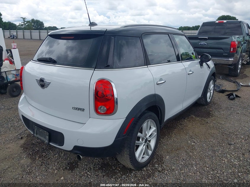 2011 Mini VIN WMWZB3C5XBWM00283 IAAI salvage auction — UNKNOWN, Certificate Of Destruction (Louisiana), sold $375 on 2026-07-08 (photo 4)